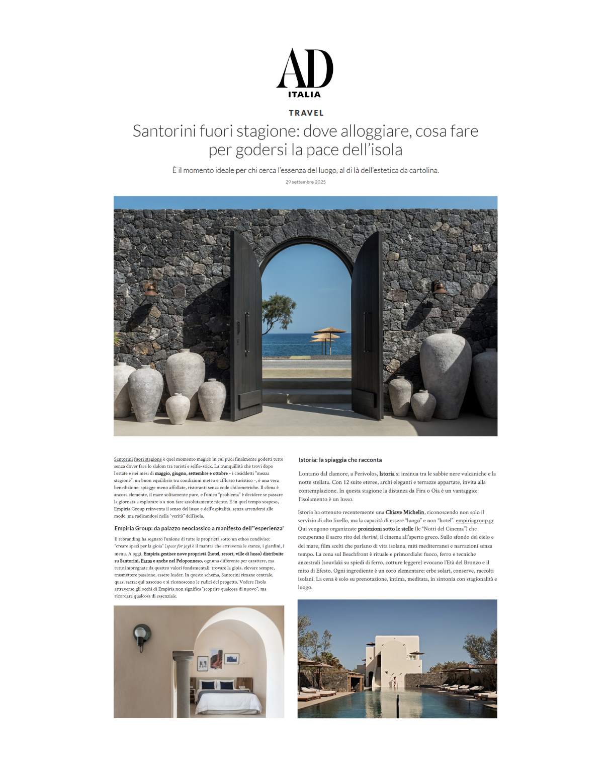 Architectural Digest (Italia) – October 2025 (Istoria)