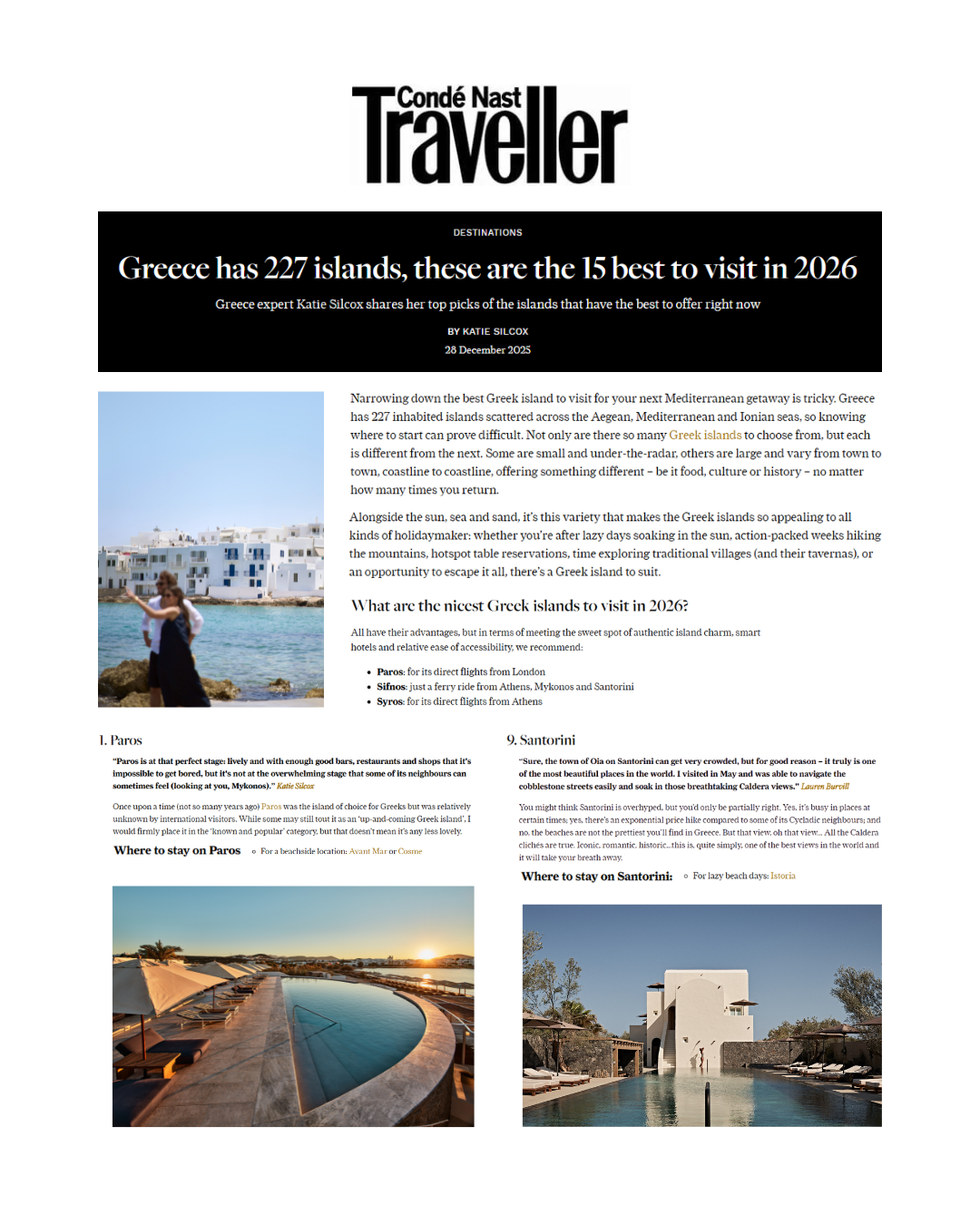 Conde Nast Traveller (UK) – Katie Silcox – Website Thumbnail