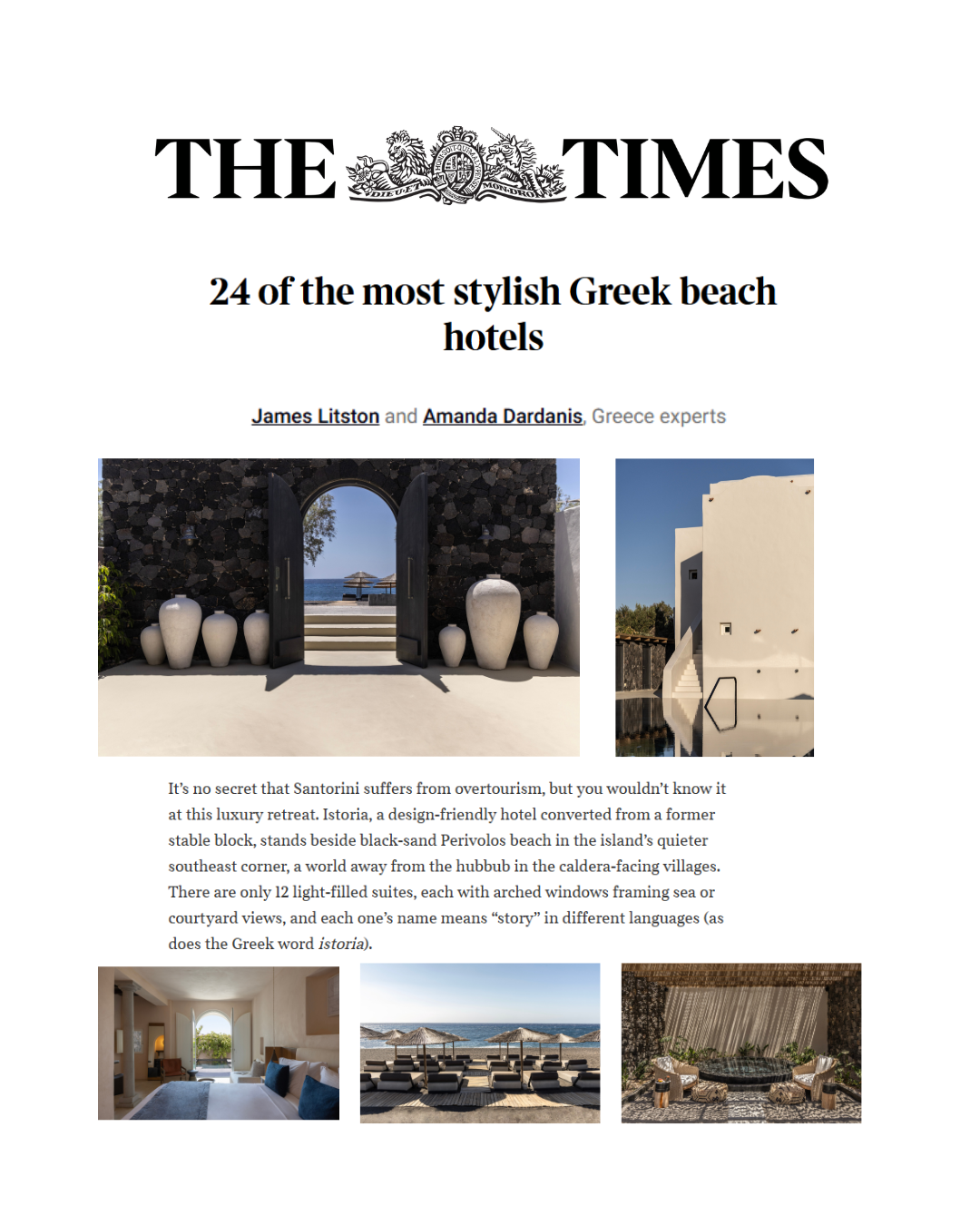 The Times (UK) Istoria Beach